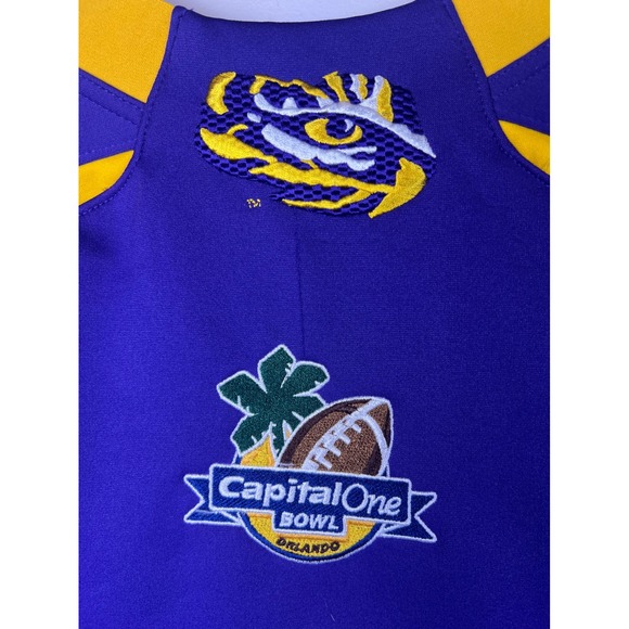 Nike‎ LSU Tigers Long Sleeve Shirt Purple Yellow Mens XL Capitol One Bowl - Picture 5 of 11